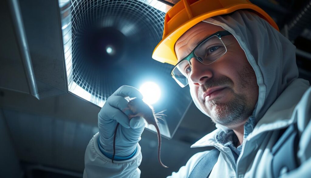 dead animal removal from HVAC duct