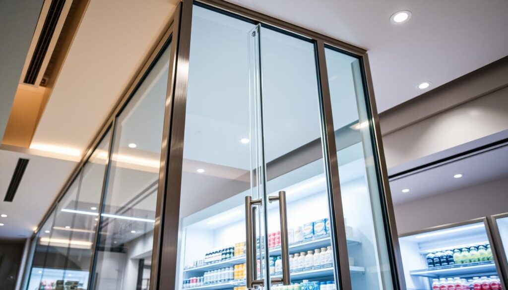glass door display
